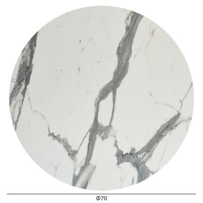 HPL TABLETOP HM5842.31 ROUND IN WHITE MARBLE Φ70cm.