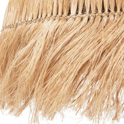 CEILING PENDANT WITH ABACA FIBERS CAP IN NATURAL COLOR Φ52x32-120Hcm.HM7777