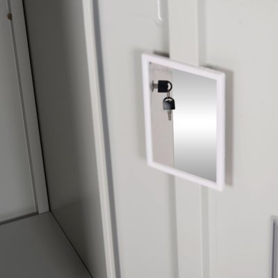 LOCKER METALLIC BRAILA HM5546.11 6 CABINETS WITH KEY LOCKS IN LIGHT GREY 90x45x185Hcm.