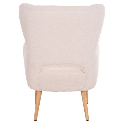 ARMCHAIR MYLIE HM8394.23 WHITE BOUCLE FABRIC 66x76x90Hcm.