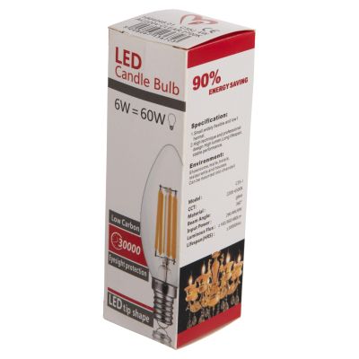 КРУШКА HM4048.01 LED НАЖКА 4W E14 3000K CLEAR DIMMABLE