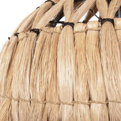 CEILING PENDANT MADE OF ABACA FIBERS IN NATURAL COLOR Φ52x48-120Hcm.HM7760