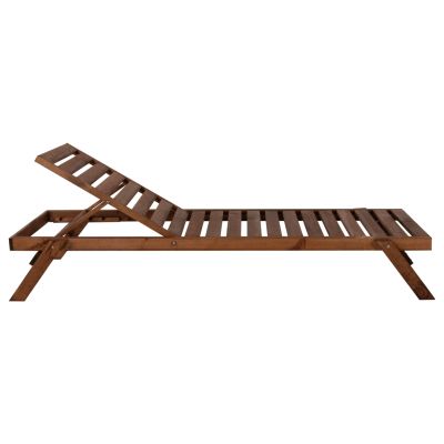 PROFESSIONAL SUNBED HM11431.01 FIR WOOD IN WALNUT SHADE 72x196x29-84H cm.