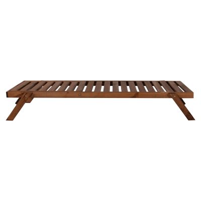 PROFESSIONAL SUNBED HM11431.01 FIR WOOD IN WALNUT SHADE 72x196x29-84H cm.
