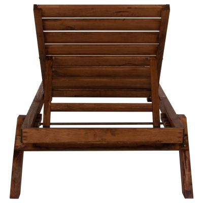 PROFESSIONAL SUNBED HM11431.01 FIR WOOD IN WALNUT SHADE 72x196x29-84H cm.