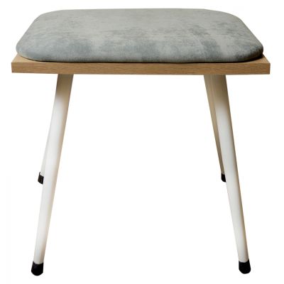 STOOL WITH PILLOW HM9209 SONAMA WHITE 40x30x40Y cm.