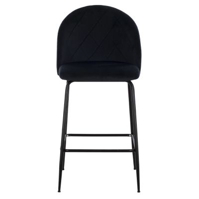 ΣΚΑΜΠΟ ODED ΜΕΣΑΙΟΥ ΥΨΟΥΣ HM8732.14 ΜΕ ΜΕΤΑΛΛΙΑ ΠΟΔΙΑ & ΒΕΛΟΥΔΟ ΜΑΥΡΟ 45x53x98 ек.