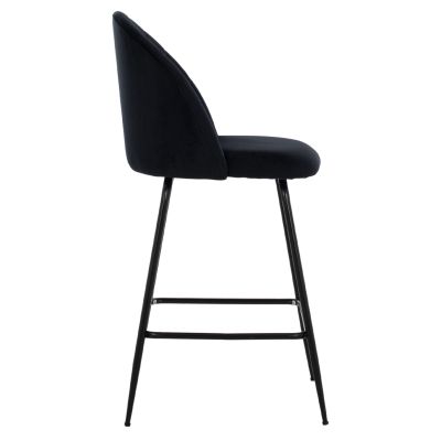 ΣΚΑΜΠΟ ODED ΜΕΣΑΙΟΥ ΥΨΟΥΣ HM8732.14 ΜΕ ΜΕΤΑΛΛΙΑ ΠΟΔΙΑ & ΒΕΛΟΥΔΟ ΜΑΥΡΟ 45x53x98 ек.