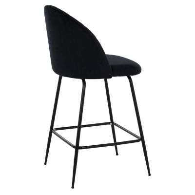 ΣΚΑΜΠΟ ODED ΜΕΣΑΙΟΥ ΥΨΟΥΣ HM8732.14 ΜΕ ΜΕΤΑΛΛΙΑ ΠΟΔΙΑ & ΒΕΛΟΥΔΟ ΜΑΥΡΟ 45x53x98 ек.