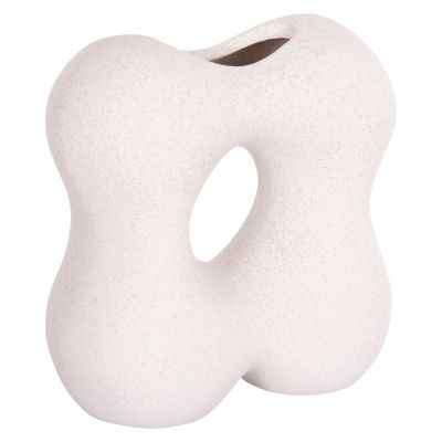 CERAMIC TABLE DECOR SEBOR HM4594.01 OFF WHITE WITH CRYSTALLIZATION 18x9x18Hcm.