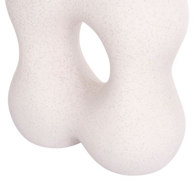 CERAMIC TABLE DECOR SEBOR HM4594.01 OFF WHITE WITH CRYSTALLIZATION 18x9x18Hcm.