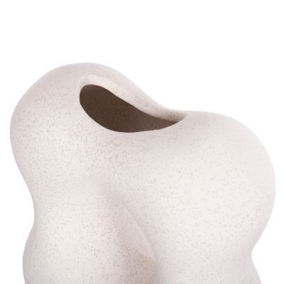 CERAMIC TABLE DECOR SEBOR HM4594.01 OFF WHITE WITH CRYSTALLIZATION 18x9x18Hcm.