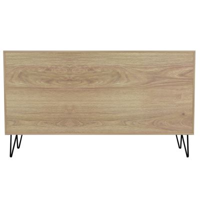 БЮФТ CABRON HM8874.12 МЕЛАМИН В СОНАМА-ЧЕРЕН МРАМОР И ЧЕРНИ МЕТАЛНИ КРАКА 142X40X83Hcm.