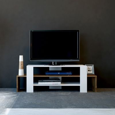 МЕБЕЛИ ЗА ТВ МЕЛАМИН HM103.01 БЯЛ ОРЕХ 120x29,5x40Y см.