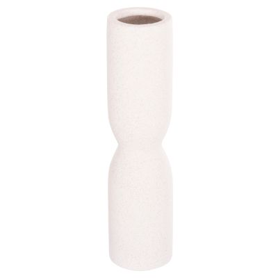 CERAMIC TABLE DECOR SCEPTER HM4615.01 OFF WHITE WITH CRYSTALLIZATION Φ7.5x30.5Hcm.