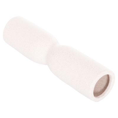 CERAMIC TABLE DECOR SCEPTER HM4615.01 OFF WHITE WITH CRYSTALLIZATION Φ7.5x30.5Hcm.