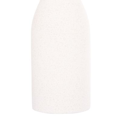 CERAMIC TABLE DECOR SCEPTER HM4615.01 OFF WHITE WITH CRYSTALLIZATION Φ7.5x30.5Hcm.