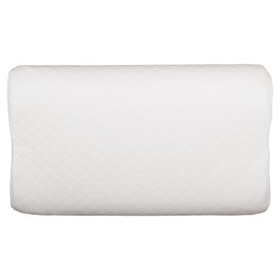 SLEEPING PILLOW BEZEL HM673 MEMORY FOAM-WHITE FABRIC 55x32Hcm.