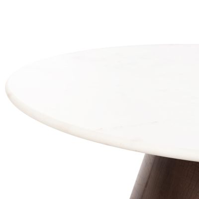 ХОЛНА МАСА FODEN HM9721 ПЛОТ БЯЛ МРАМОР И МЕТАЛ В ЦВЯТ АНТИЧНА МЕД Φ77x40Hсм.