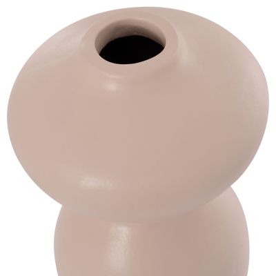 TABLE DECORATIVE VASE NELLY HM4669.02 TERRACOTA IN CREAM WHITE--Φ22x35Hcm.