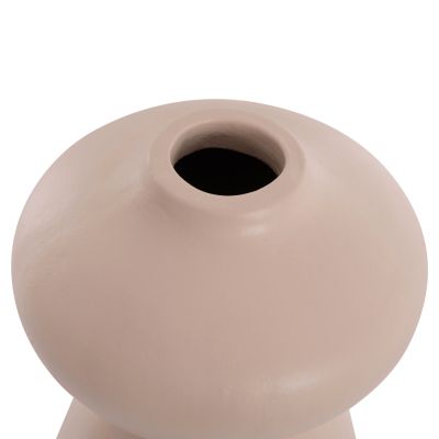 TABLE DECORATIVE VASE NELLY HM4669.02 TERRACOTA IN CREAM WHITE--Φ22x35Hcm.