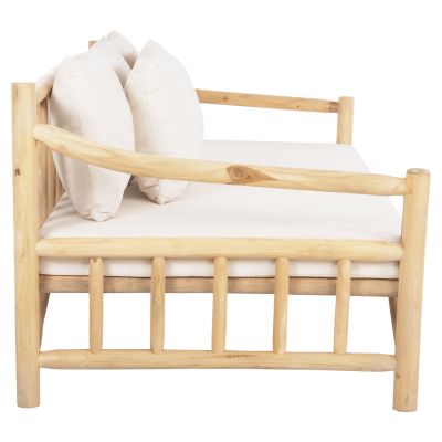 ДИВАН TORC HM9339 МАСИВ ТИК НАТУРАЛ-БЯЛ 210x100x80H