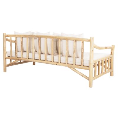 ДИВАН TORC HM9339 МАСИВ ТИК НАТУРАЛ-БЯЛ 210x100x80H