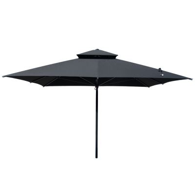 PROFESSIONAL UMBRELLA ALU TELESCOPIC HM6031.03 4x4x2,95-4Μ WITH BLACK ACRYLIC CLOTH