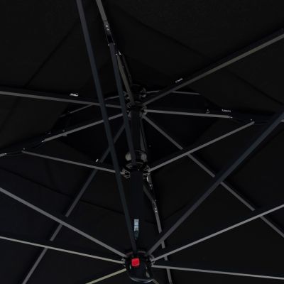 PROFESSIONAL UMBRELLA ALU TELESCOPIC HM6031.03 4x4x2,95-4Μ WITH BLACK ACRYLIC CLOTH