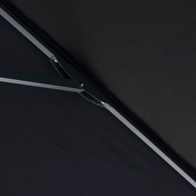 PROFESSIONAL UMBRELLA ALU TELESCOPIC HM6031.03 4x4x2,95-4Μ WITH BLACK ACRYLIC CLOTH