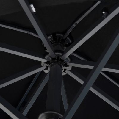 PROFESSIONAL UMBRELLA ALU TELESCOPIC HM6031.03 4x4x2,95-4Μ WITH BLACK ACRYLIC CLOTH