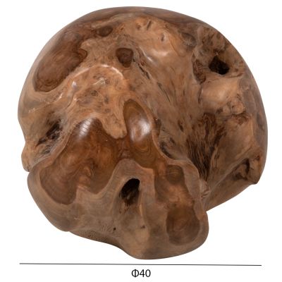 ПОДОВА ДЕКОРАЦИЯ CLEM HM9653 СФЕРА ОТ ТИКОВО ДЪРВО МАСИВ-СРЕДЕН РАЗМЕР Φ40см.