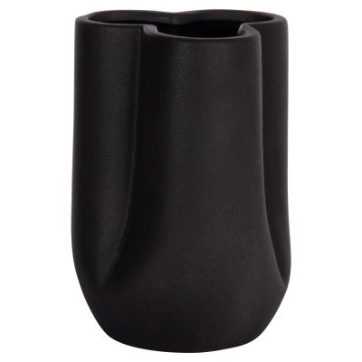CERAMIC TABLE DECOR GLAZE HM4613.02 MATTE BLACK Φ16x22Hcm.