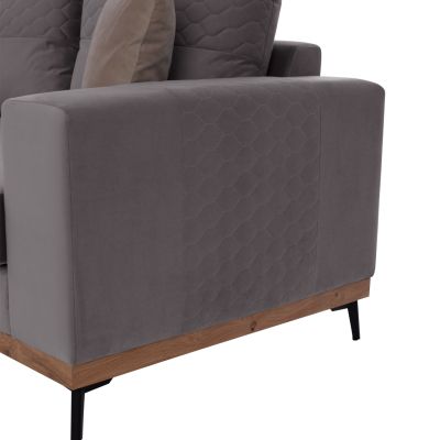 PORTOFINO corner sofa, grey, high leg
