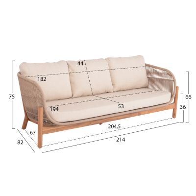 Комплект Санджи - натурал