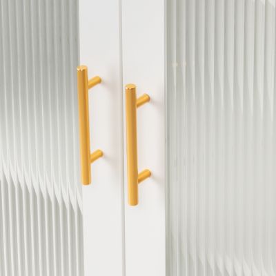 ШКАФ ВИТРИНА МЕТАЛЕН CARIL HM9571.02 БЯЛ 80x37-40x102Hcm.