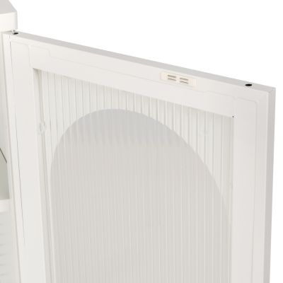 ШКАФ ВИТРИНА МЕТАЛЕН CARIL HM9571.02 БЯЛ 80x37-40x102Hcm.