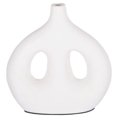 DECORATIVE VASE SERIES CLAYVON HM4413 TERRACOTTA IN WHITE COLOR 23.5x8x24.5Hcm.