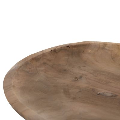 TABLE DECOR HM4293 OVAL TREY MADE OF RECYCLED TEAK WOOD 45x35x4H cm.