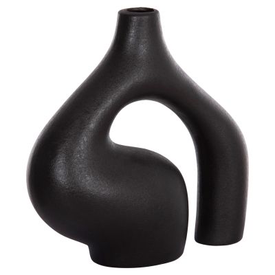 CERAMIC TABLE DECOR ISIL HM4597.02 BLACK MATTE 29.5x11x29Hcm.