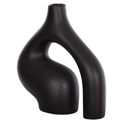 CERAMIC TABLE DECOR ISIL HM4597.02 BLACK MATTE 29.5x11x29Hcm.