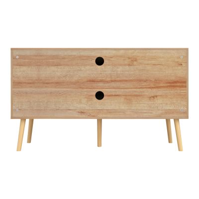 ТЕЛЕВИЗИОННА СТОЙКА МЕЛАМИНОВИ РАТАНОВИ ВРАТИ HM9223.11 ЕСТЕСТВЕН ЦВЯТ 120x39x56,5Hcm.