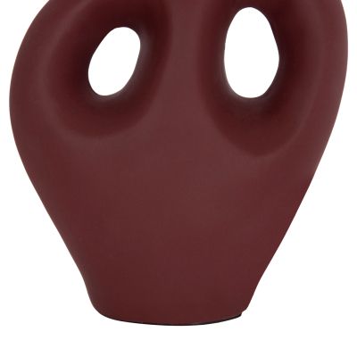 TABLE DECORATIVE VASE FLIKER HM4666.03L TERRACOTA IN MAROON RED--22.5x12x30Hcm.