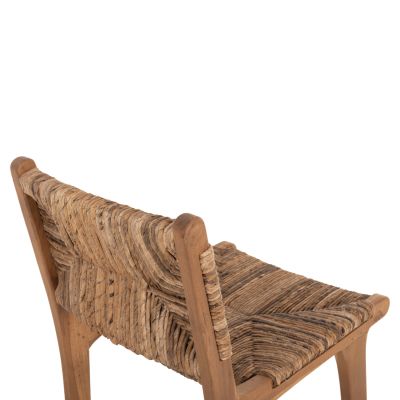 БАР СТОЛ WALTER HM9841 ТИКОВО ДЪРВО В ЕСТЕСТВЕН РУШ МАТОВ 46x55x105Hcm.