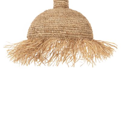 CEILING PENDANT LAMP WITH FRINGES HM7856 DRIED PALM FIBERS Φ52,5x55,5Hcm.