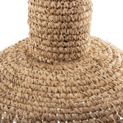 CEILING PENDANT LAMP WITH FRINGES HM7856 DRIED PALM FIBERS Φ52,5x55,5Hcm.