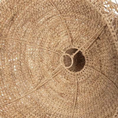 CEILING PENDANT LAMP WITH FRINGES HM7856 DRIED PALM FIBERS Φ52,5x55,5Hcm.