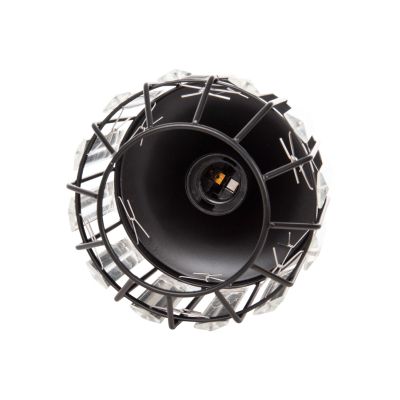 CEILING PENDANT LAMP HM4084 3-LIGHT BLACK METAL-GLASS Φ14x123Hcm.