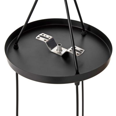 CEILING PENDANT LAMP HM4084 3-LIGHT BLACK METAL-GLASS Φ14x123Hcm.