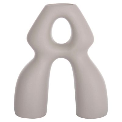 CERAMIC TABLE DECOR ISIL HM4598.03 MATTE GREY 26x9.5x29.5Hcm.